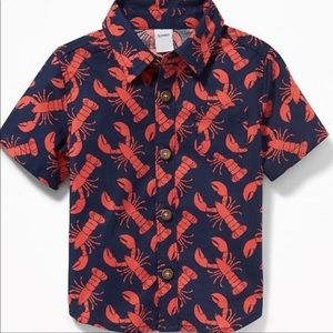 Old Navy Toddlers Lobster Dress Shirt